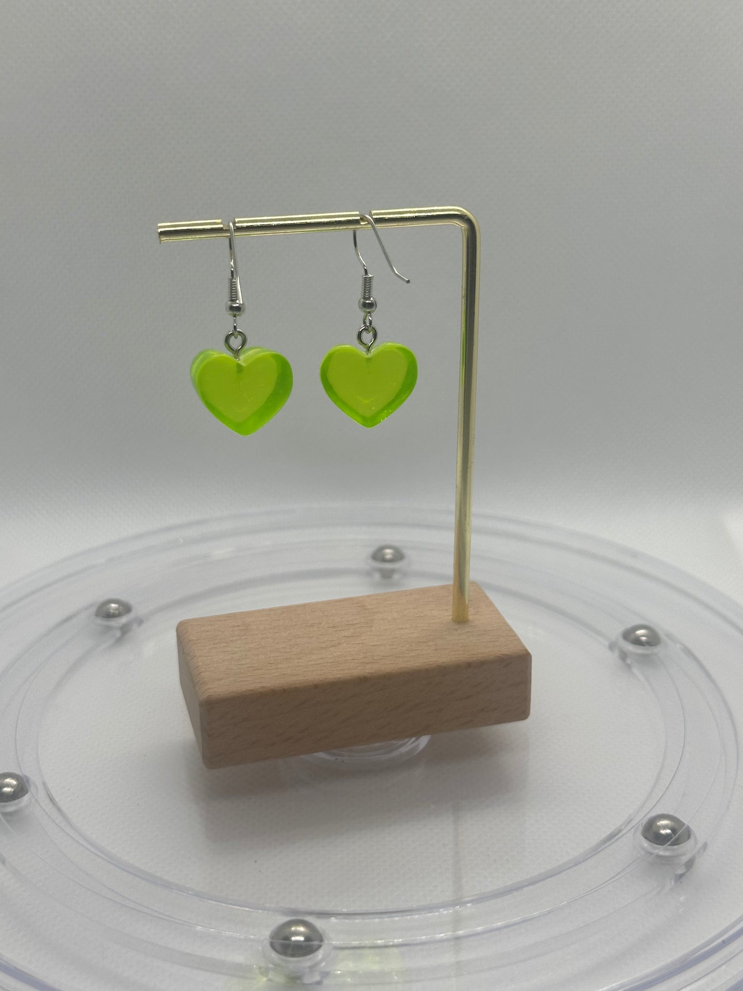 Green Transparent Hearts