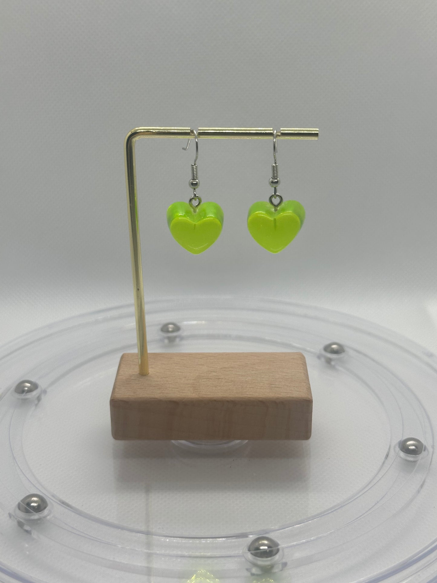 Green Transparent Hearts