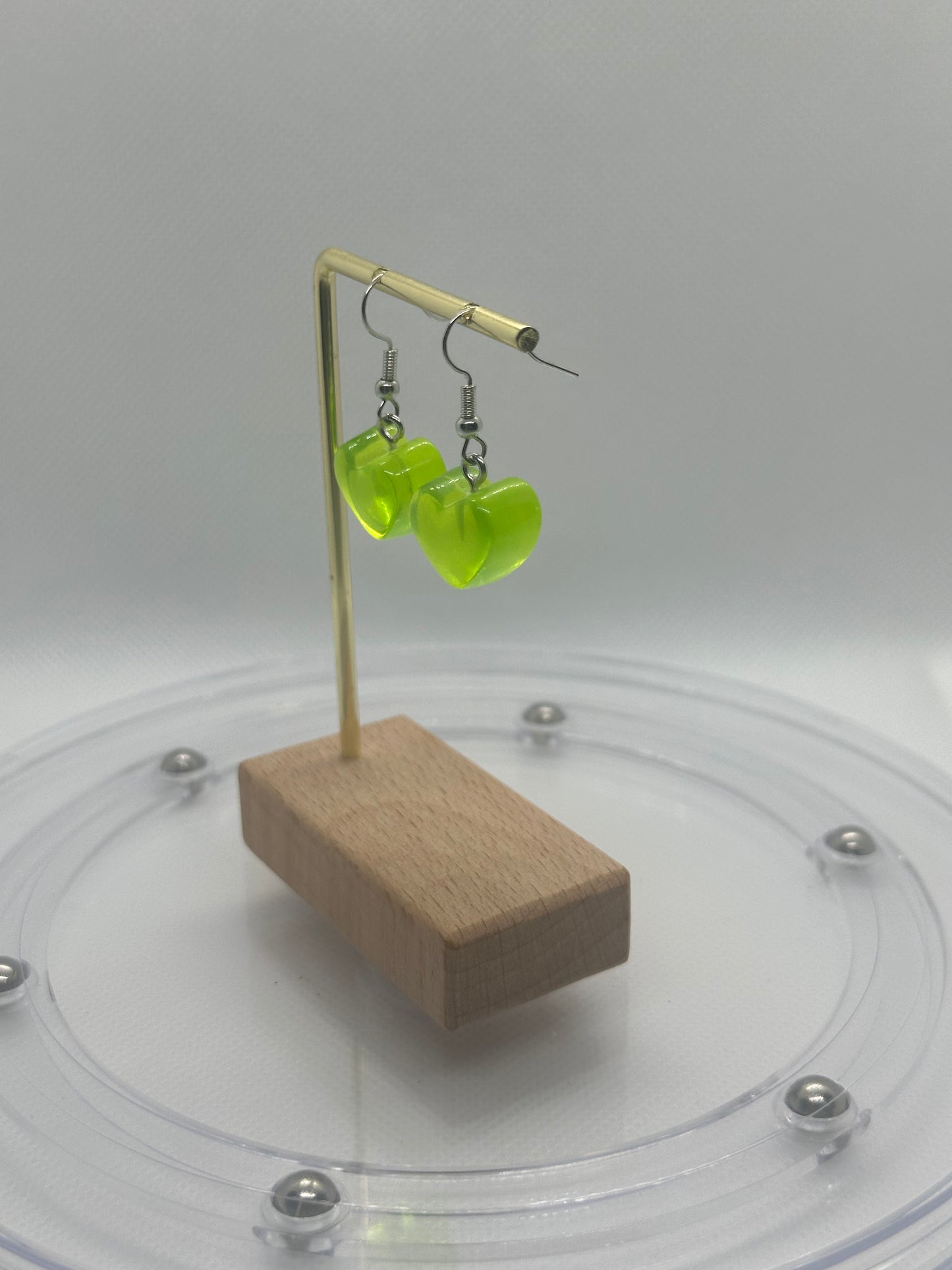 Green Transparent Hearts